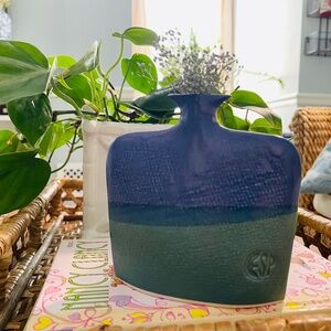 Earth & Sky Pottery Artisan Vase – Signed “Bloom”